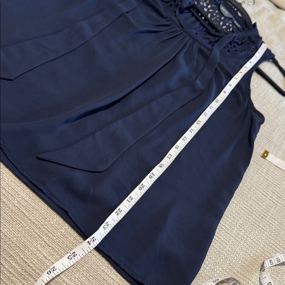 Anthropologie Maeve Midnight Blue Sleeveless Blouse - Picture 8 of 8